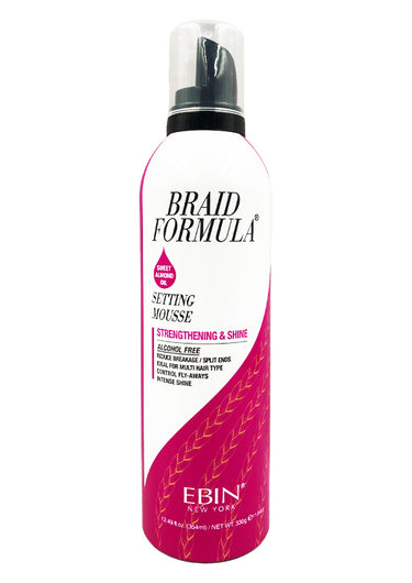 EBIN Braid Formula Setting Mousse Strengthening & Shine (12.49 oz)